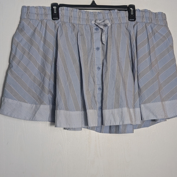 aerie XXL Light Blue Striped Boxer Skort Preppy Old Money Boxer Short Trend - Picture 6 of 10